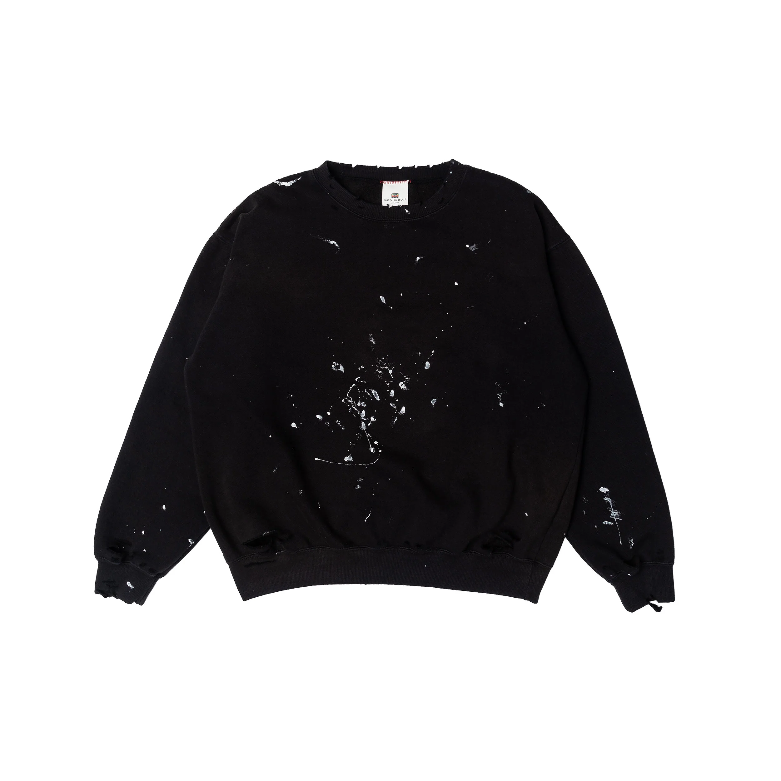 CLASSIC CREW / SPLASH PIGMENT BLACK — MOOJIMOOJI